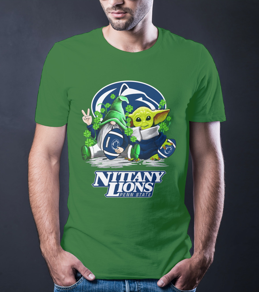 Penn State Nittany Lions St. Patrick's Day Football Shamrocks T-Shirt