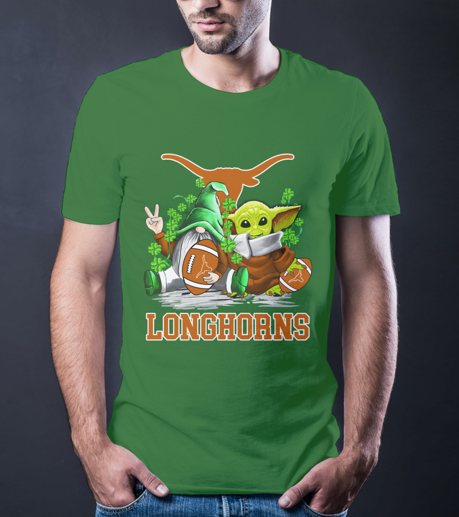 Texas Longhorns Football Patrick’s Day Longhorns Gnome Baby Jedi T-Shirt
