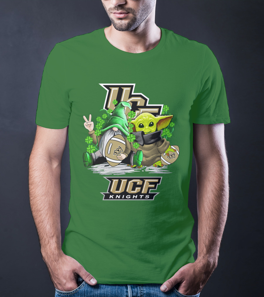 UCF Knights Football St. Patrick's Day Shamrock Gnome Baby Alien T-Shirt