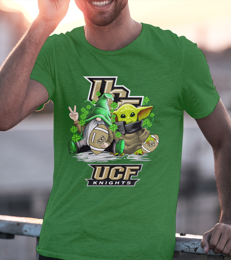UCF Knights Football St. Patrick's Day Shamrock Gnome Baby Alien T-Shirt
