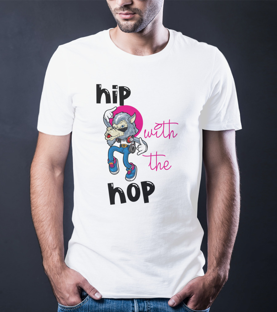 Hip With The Hop Dancing Donkey In Headphones Animation T-Shirt