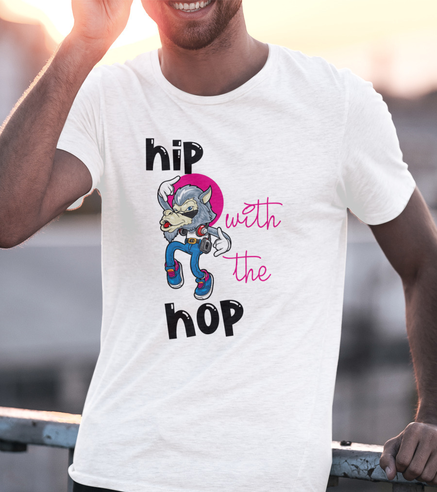 Hip With The Hop Dancing Donkey In Headphones Animation T-Shirt