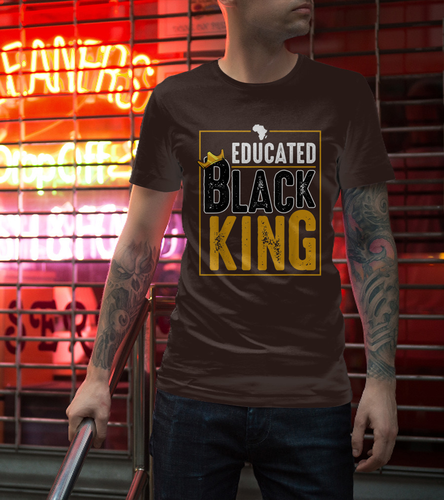 Educated Black King Africa Crown T-Shirt