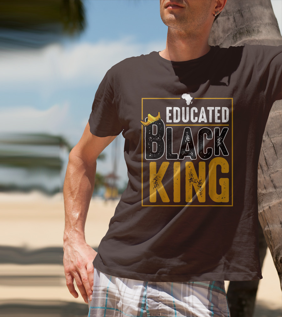 Educated Black King Africa Crown T-Shirt