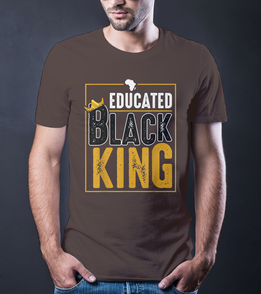 Educated Black King Africa Crown T-Shirt