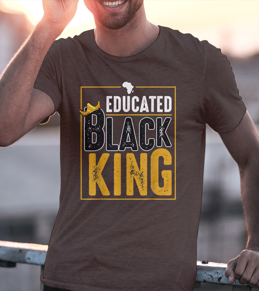 Educated Black King Africa Crown T-Shirt