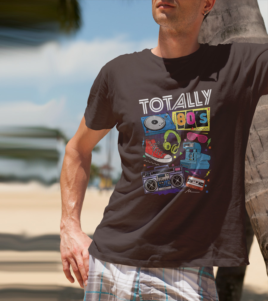 Totally 80s Boombox Cassette Tape T-Shirt