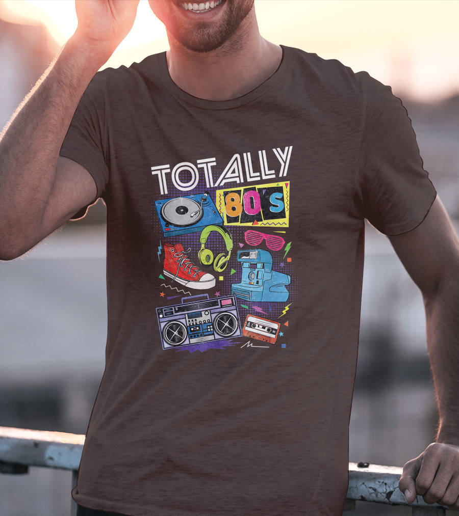 Totally 80s Boombox Cassette Tape T-Shirt