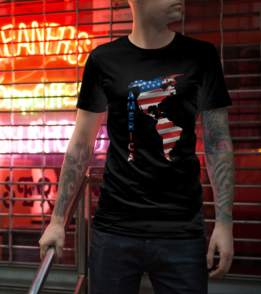 United States Of America Map T-Shirt