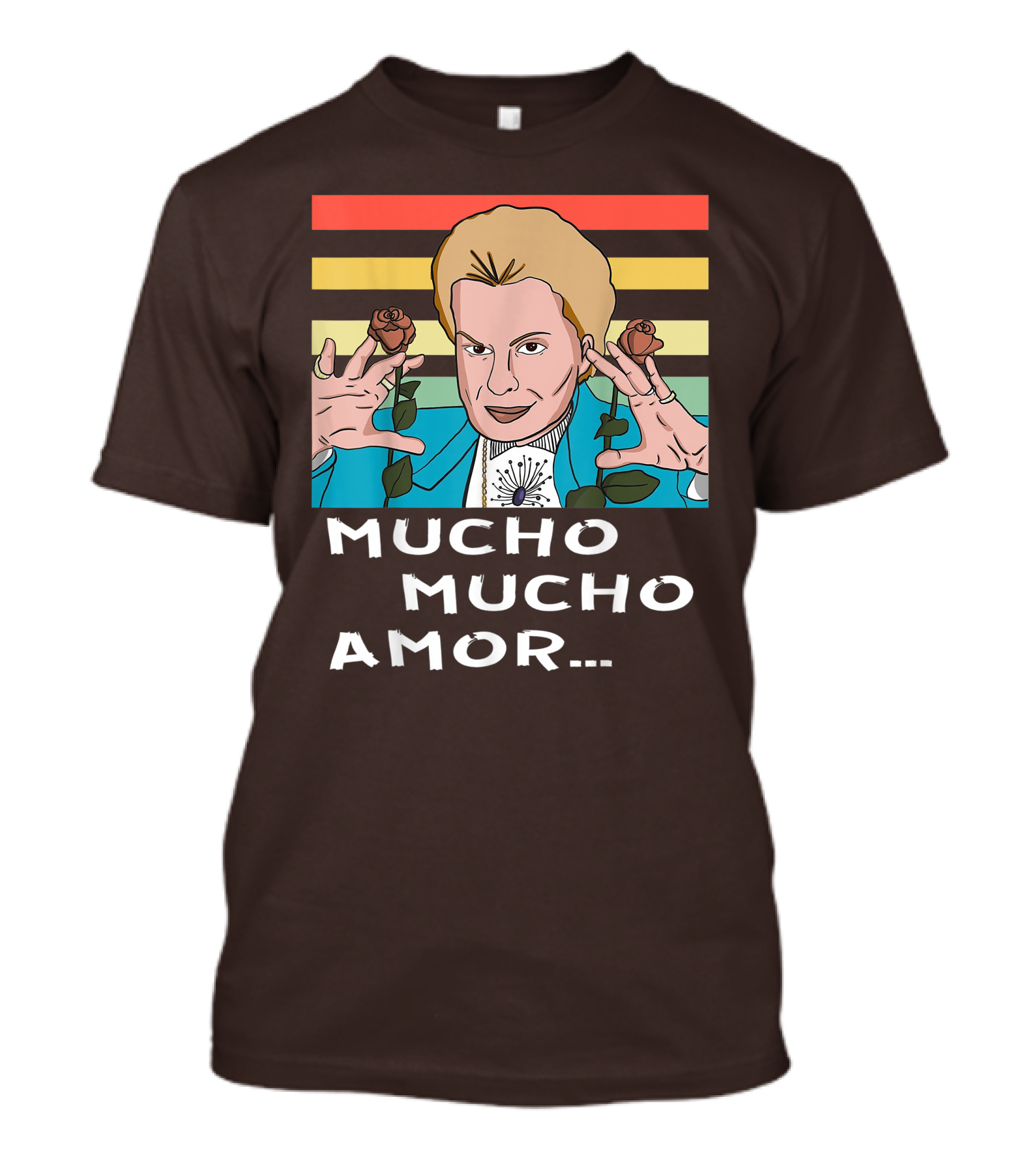 Mucho Mucho Amor Walter Mercado Nostalgic Iconic Look Roses Retro Vibes T-Shirt