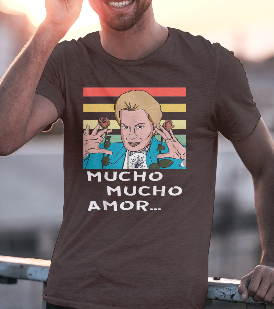 Mucho Mucho Amor Walter Mercado Nostalgic Iconic Look Roses Retro Vibes T-Shirt