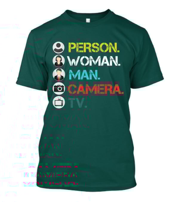 PERSON WOMAN MAN CAMERA TV Circle Icons T-Shirt