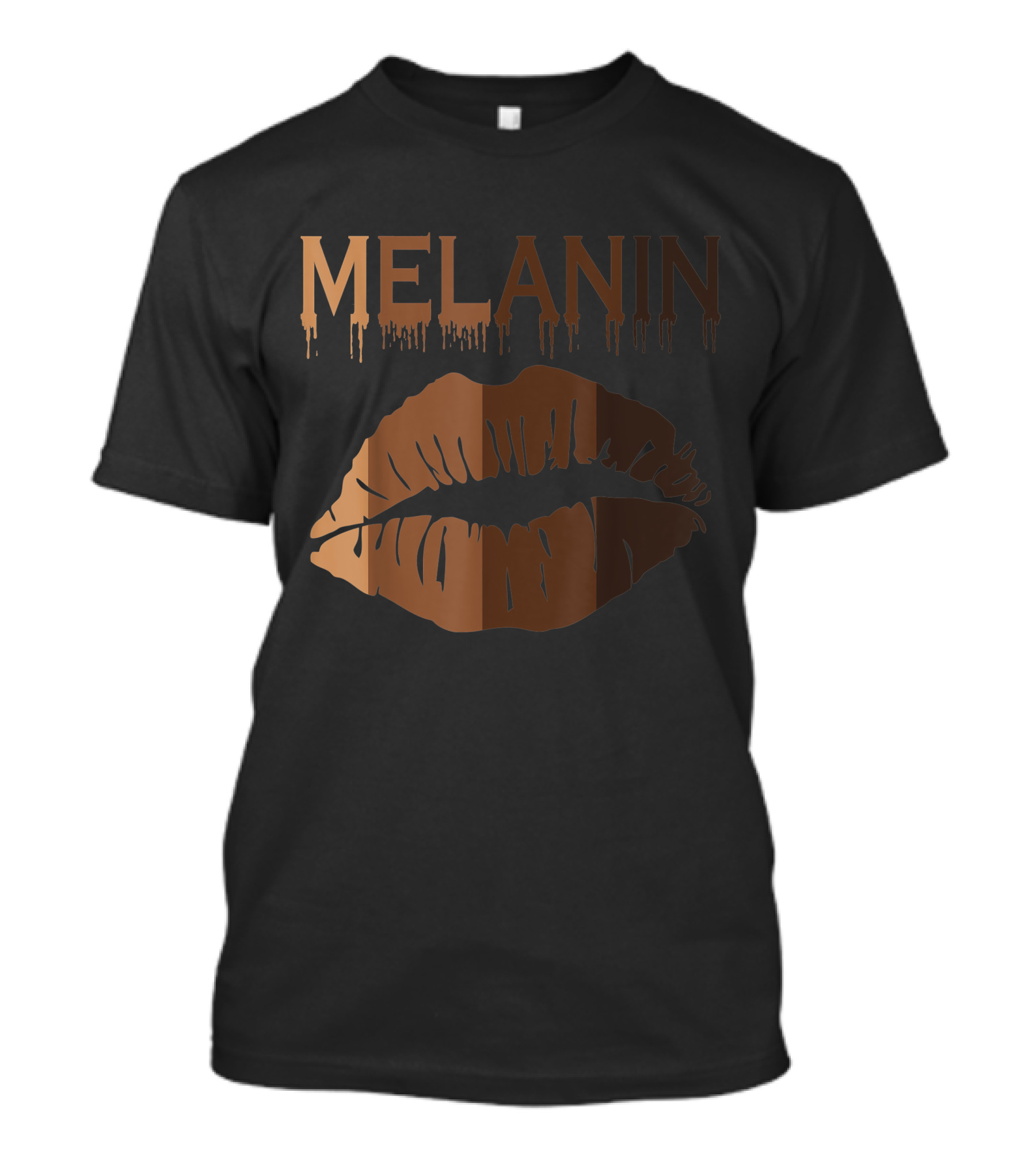 Melanin Shades Black Pride Black History Black Queen Lips T-Shirt