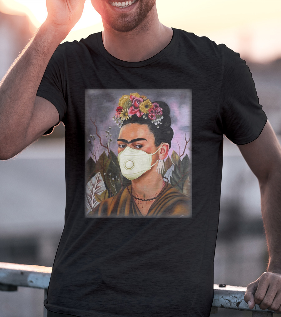 Frida Kahlo Floral Mask T-Shirt