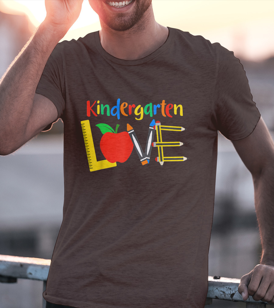 Kindergarten Love Teacher Student Classroom Tools T-Shirt