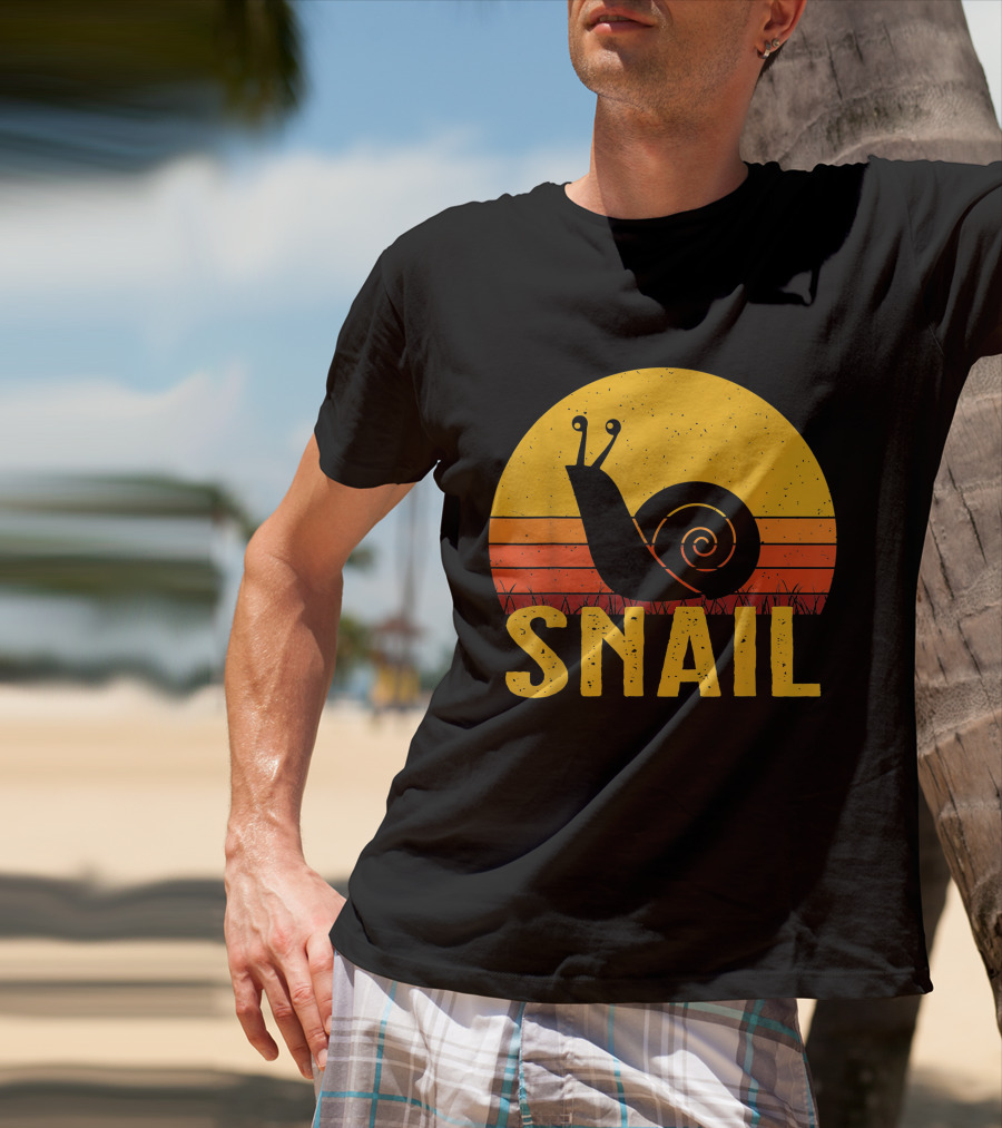 Snail Retro Sunset T-Shirt