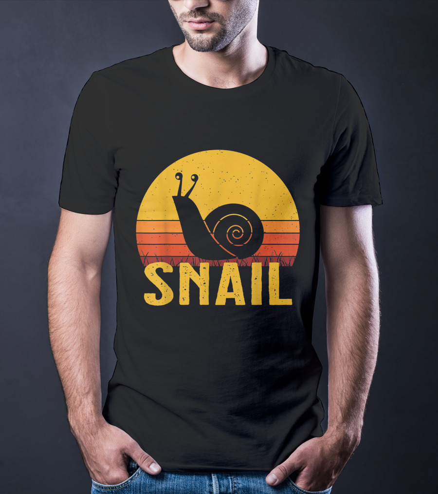 Snail Retro Sunset T-Shirt
