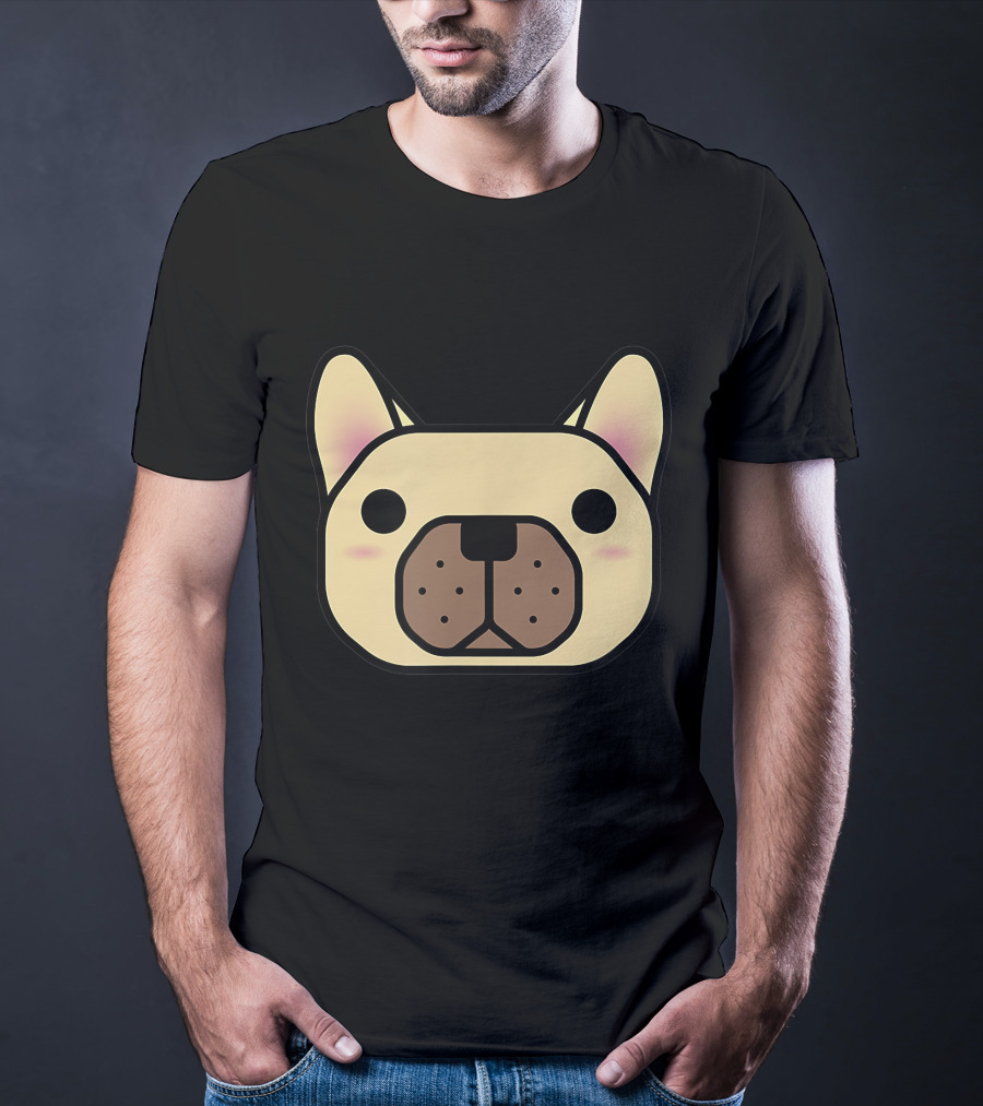 French Bulldog And Friends Cute Cartoon Face T-Shirt
