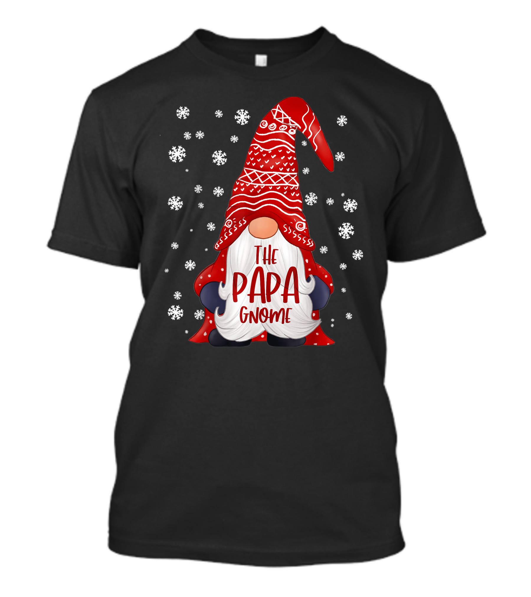 The Papa Gnome Snowflakes Funny Family T-Shirt
