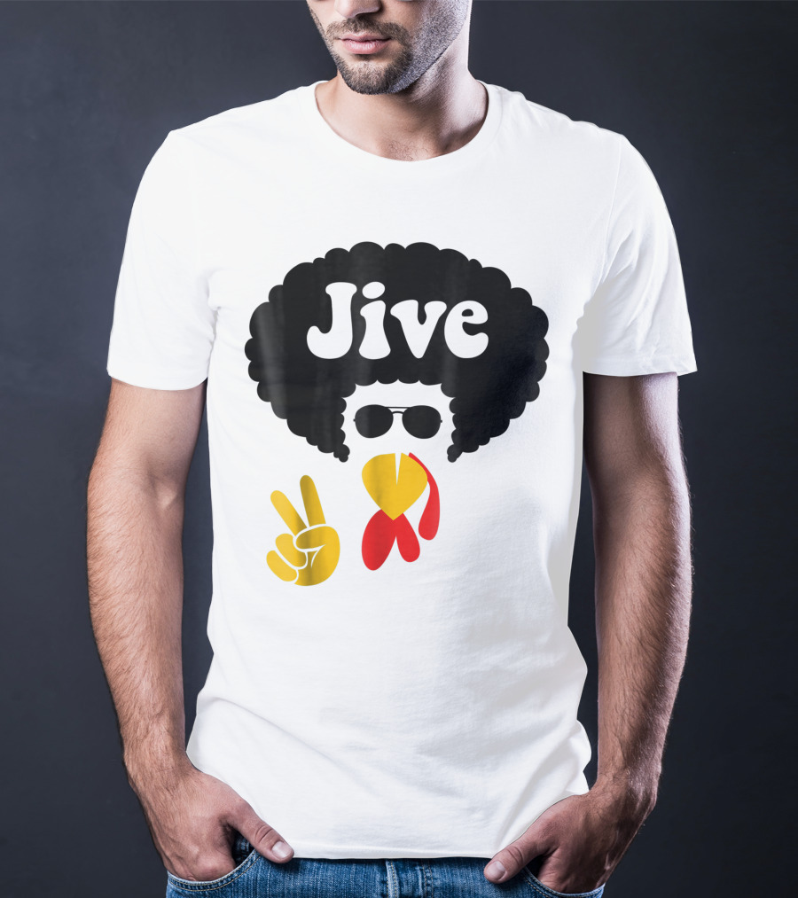 Jive Turkey Face Peace Sign T-Shirt