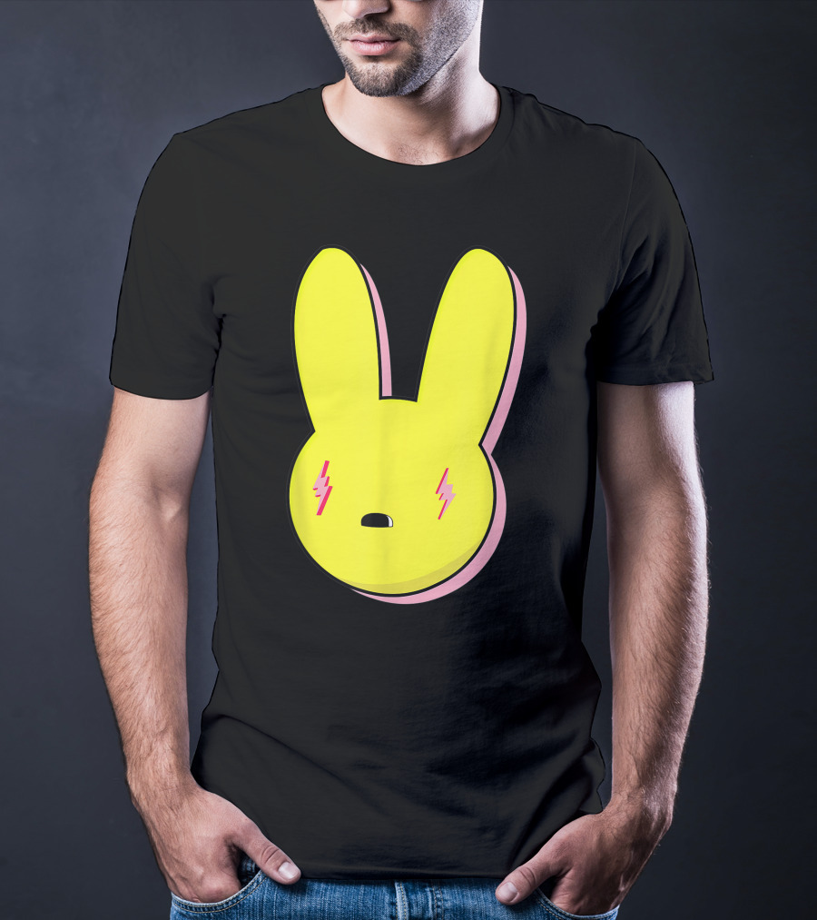 Funny Yellow Rabbit With Lightning Eyes T-Shirt