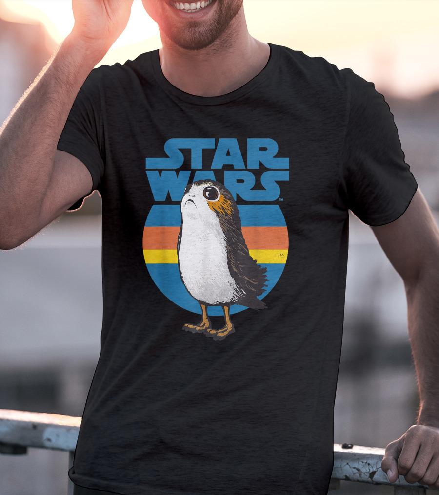 Star Wars Porg Retro Stripes T-Shirt