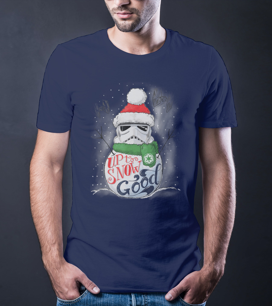 Star Wars Stormtrooper Up To Snow Good Funny Holiday Christmas Snowman Scarf TIE Fighters T-Shirt