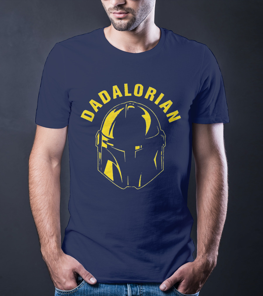 Dadalorian Star Wars Mandalorian Helmet Design For Dads T-Shirt