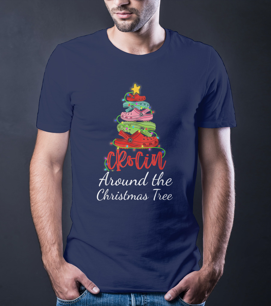 Crocin Around The Christmas Tree Holiday Footwear T-Shirt