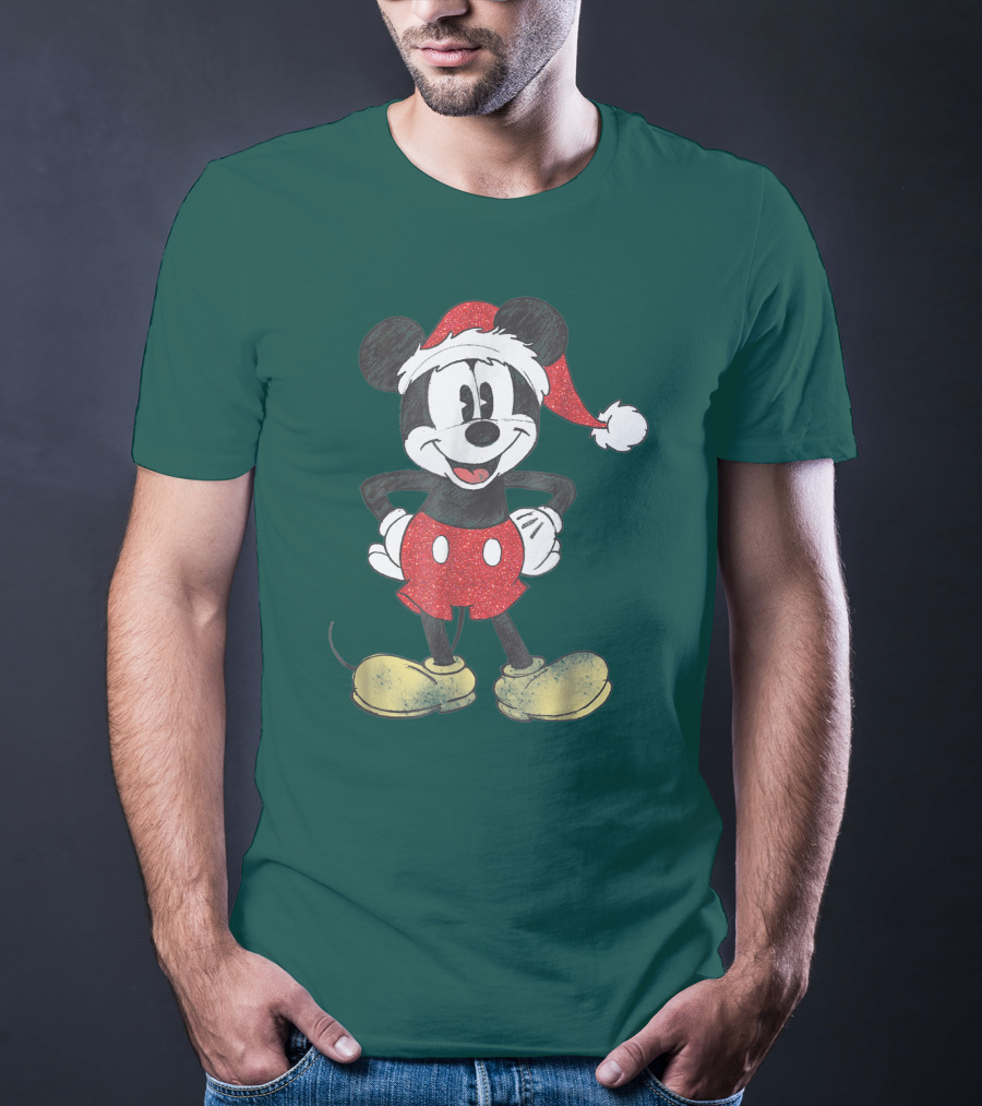 Vintage Disney Santa Mickey Mouse Classic T-Shirt
