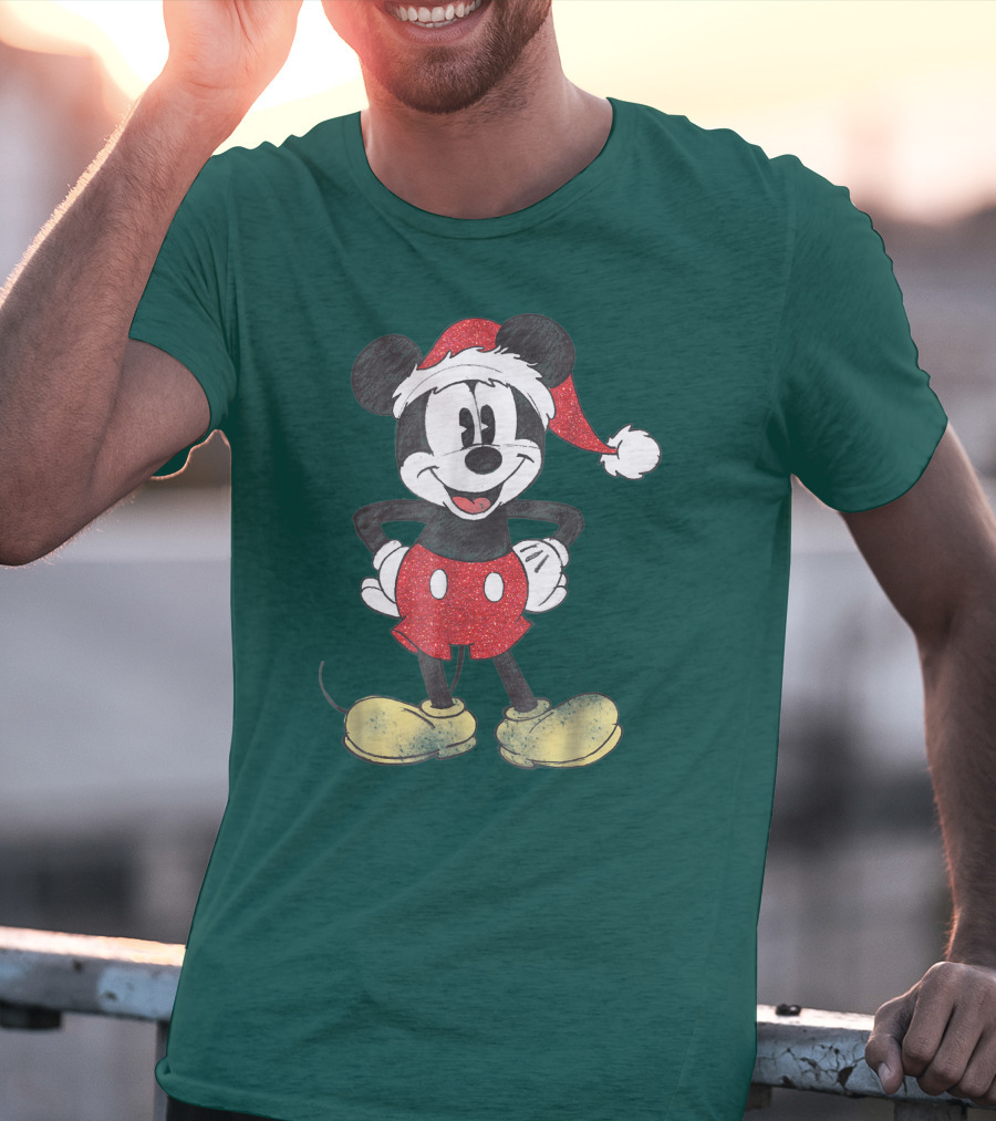 Vintage Disney Santa Mickey Mouse Classic T-Shirt