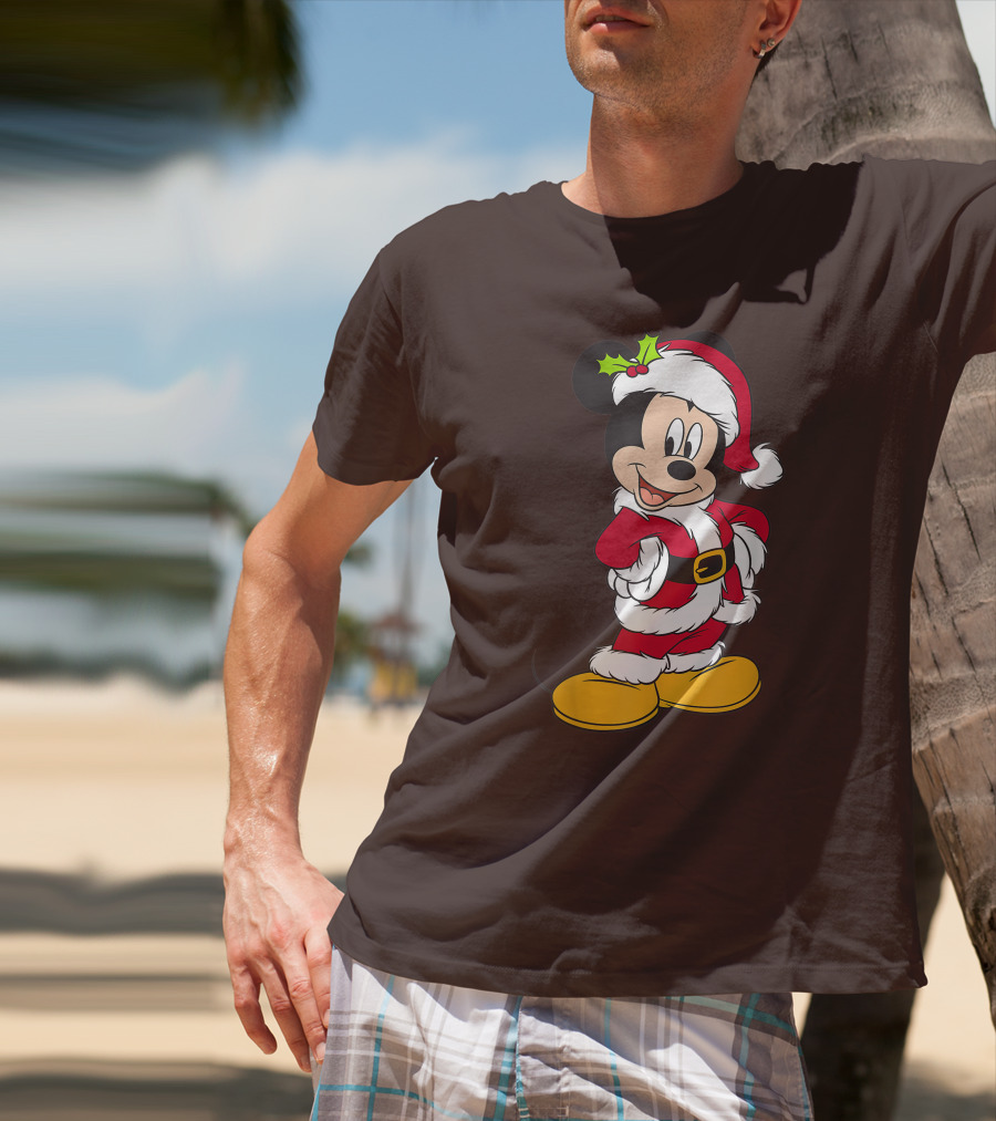 Disney Santa Mickey Mouse Holiday T-Shirt