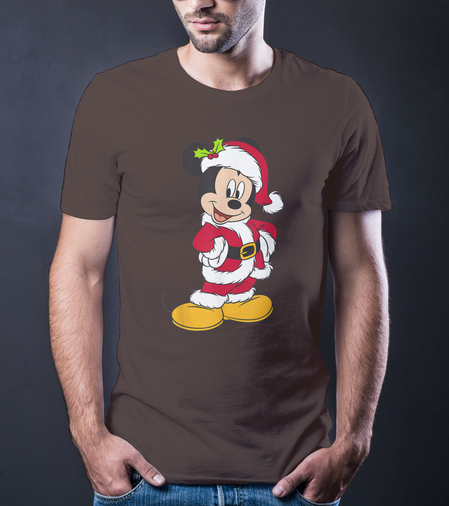 Disney Santa Mickey Mouse Holiday T-Shirt