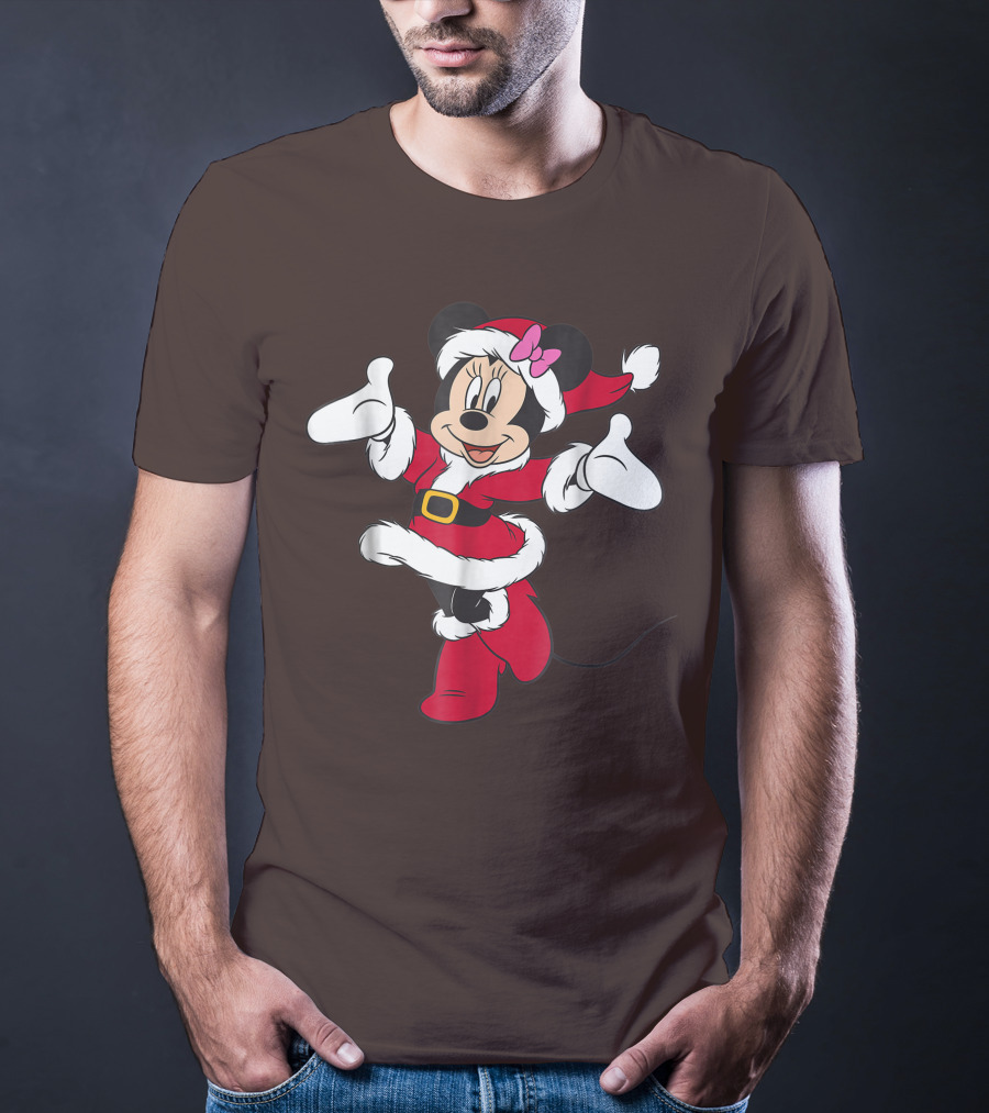 Disney Holiday Santa Minnie Mouse Christmas T-Shirt