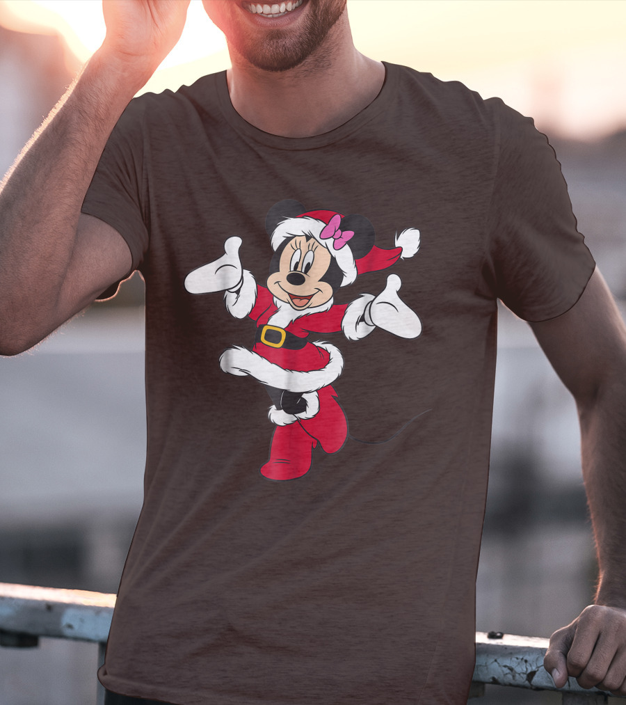 Disney Holiday Santa Minnie Mouse Christmas T-Shirt