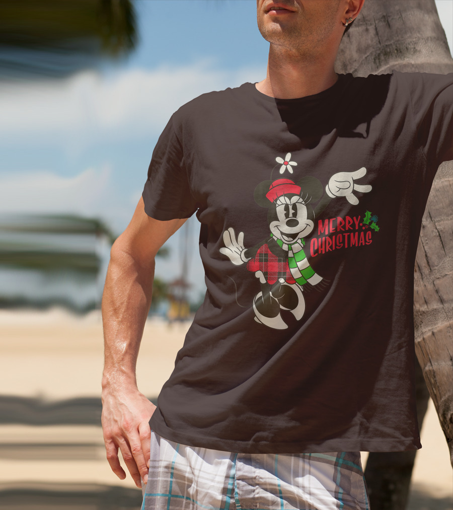 Merry Christmas Disney Vintage Minnie Mouse T-Shirt