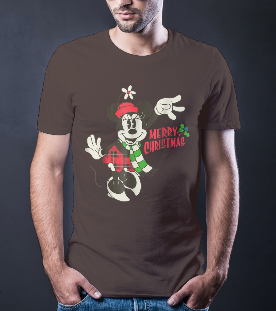 Merry Christmas Disney Vintage Minnie Mouse T-Shirt