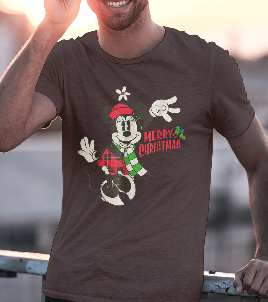 Merry Christmas Disney Vintage Minnie Mouse T-Shirt