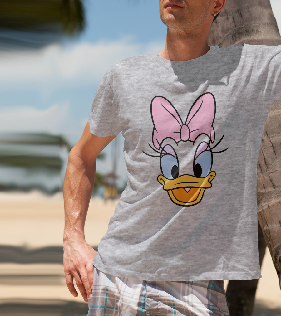 Disney Daisy Duck Pink Bow Face T-Shirt