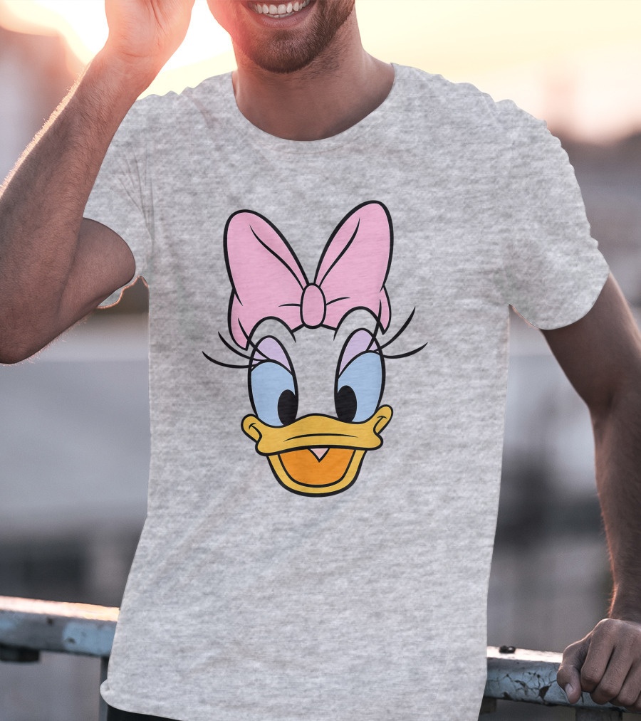 Disney Daisy Duck Pink Bow Face T-Shirt