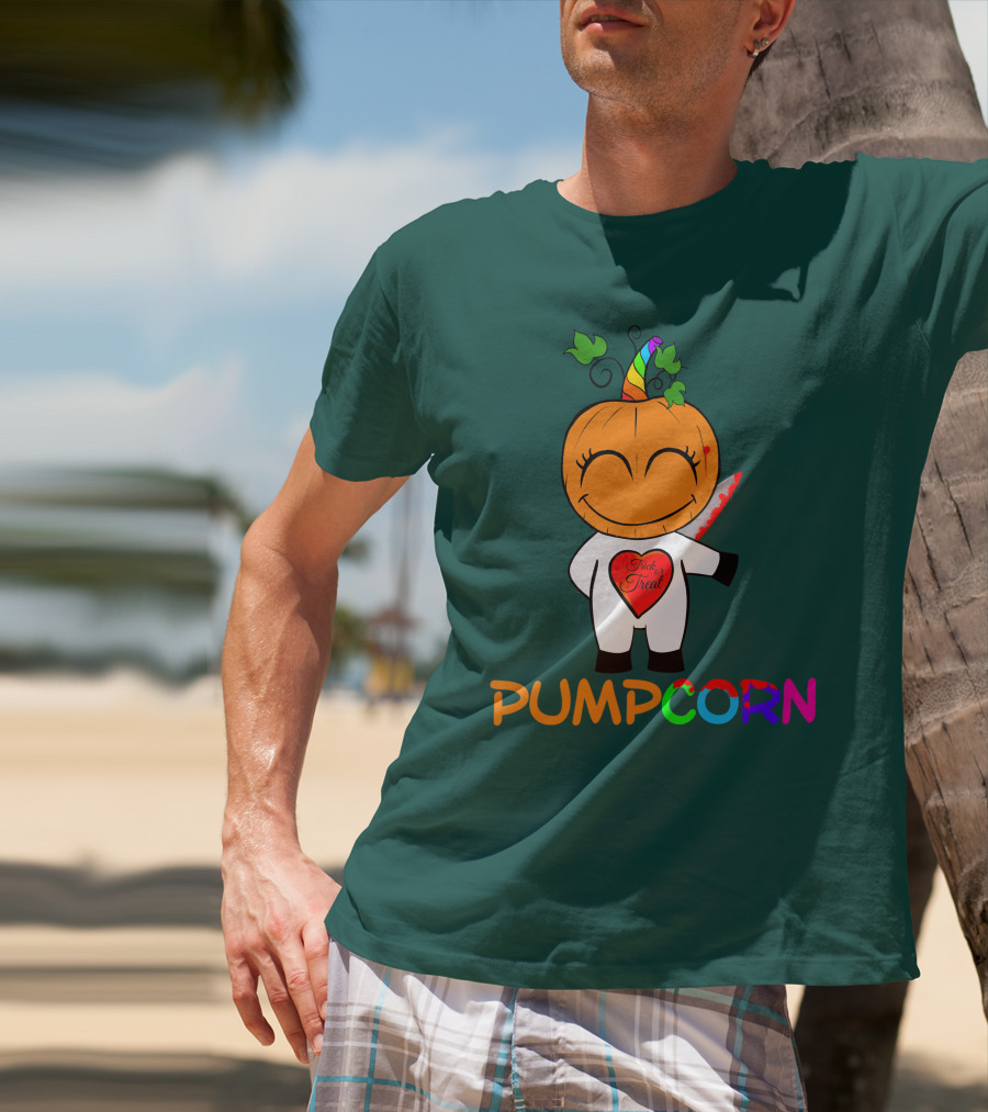 Pumpcorn Trick Or Treat Pumpkin Unicorn T-Shirt