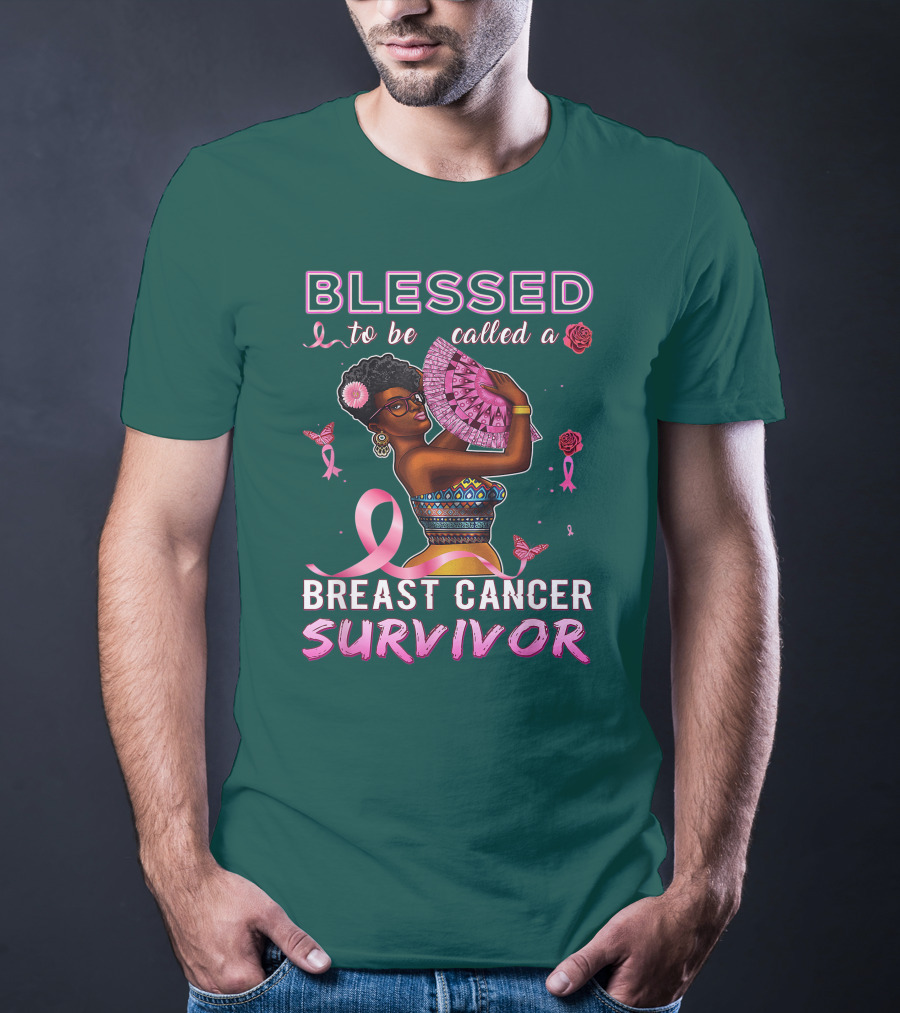 BLESSED To Be Called A BREAST CANCER SURVIVOR African American T-Shirt
