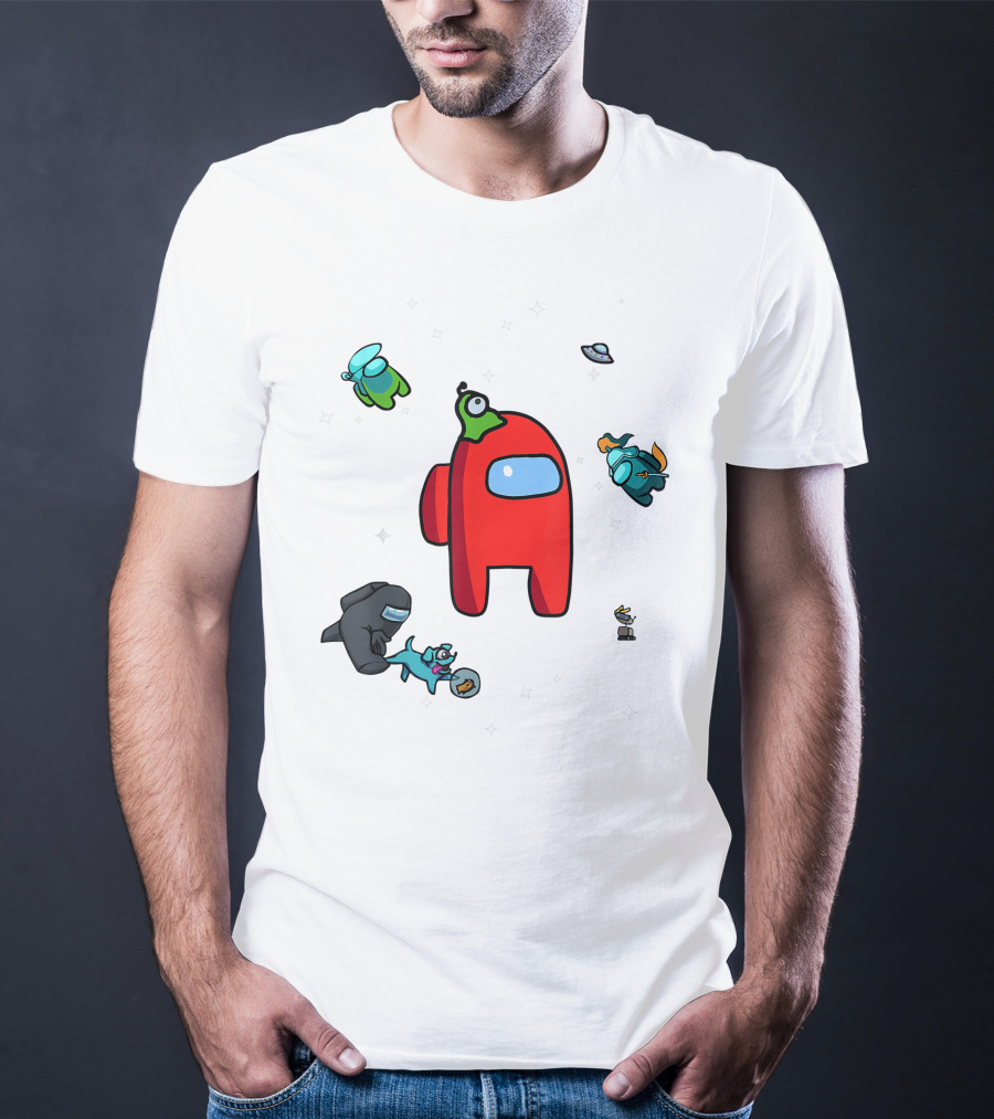 Aliens Us Game Crew Mate Pets Video Gamer T-Shirt