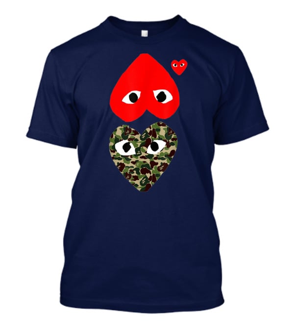 Comme Des Garçons Play Heart Camouflage Eyes T-Shirt