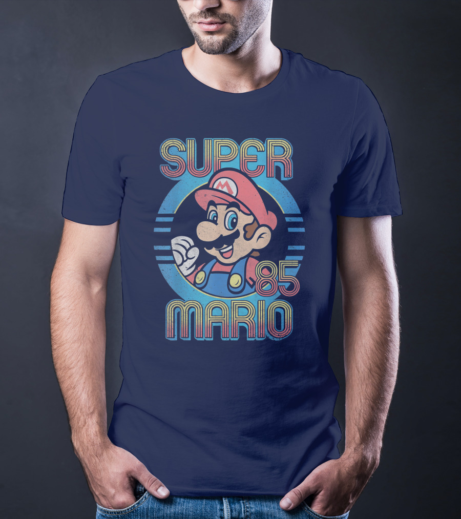 Super Mario Retro 85 Circle Classic T-Shirt