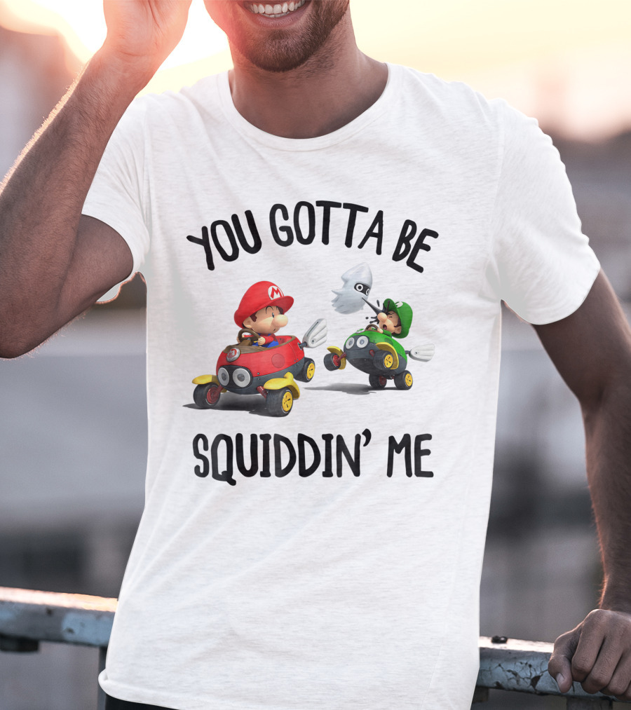 Mario Kart You Gotta Be Squiddin Me Racing Blooper Surprise T-Shirt