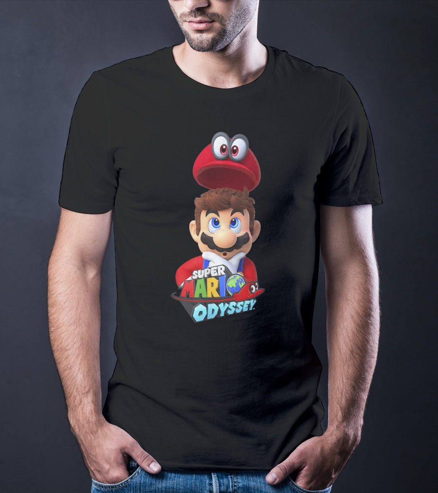 Super Mario Odyssey Funny Cappy And Mario Game T-Shirt