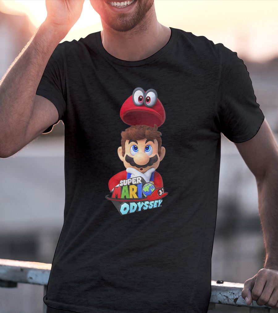 Super Mario Odyssey Funny Cappy And Mario Game T-Shirt