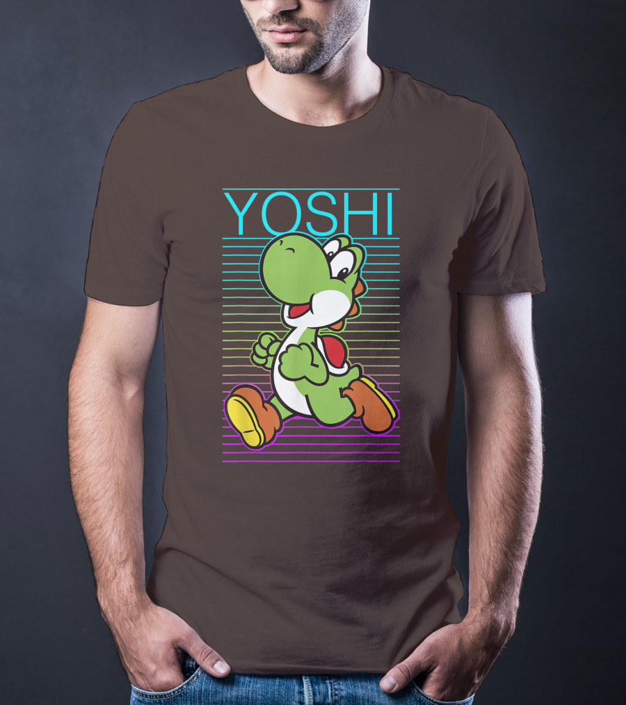 Yoshi Retro Gradient Fade Super Mario T-Shirt