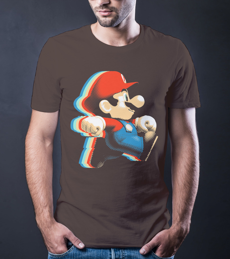 Funny Super Mario Comic Style Mario Run Premium Holidays Retro Gaming T-Shirt